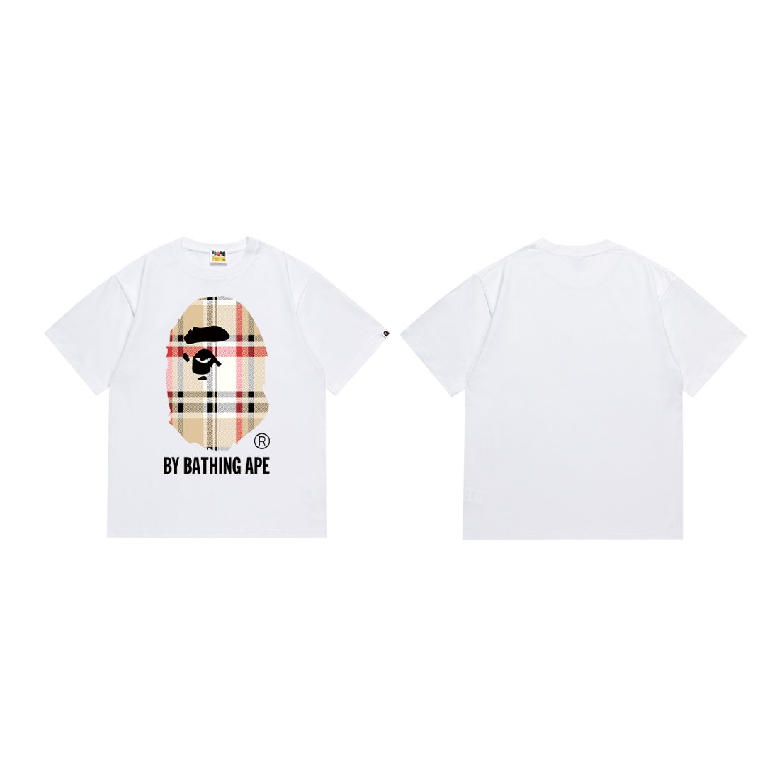 BAPE Check Ape-Face Graphic T-Shirt — hero