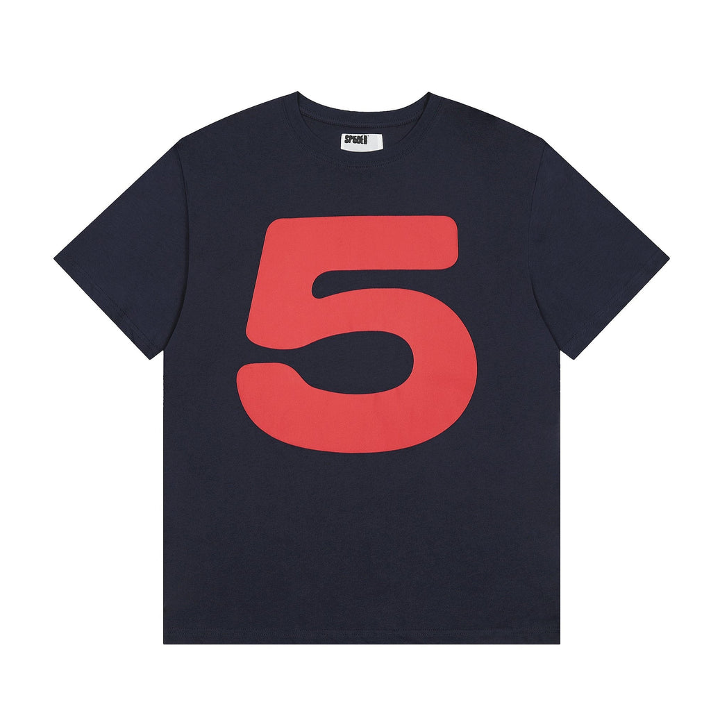 Sp5der Navy Number Graphic Short-Sleeve T-Shirt — hero
