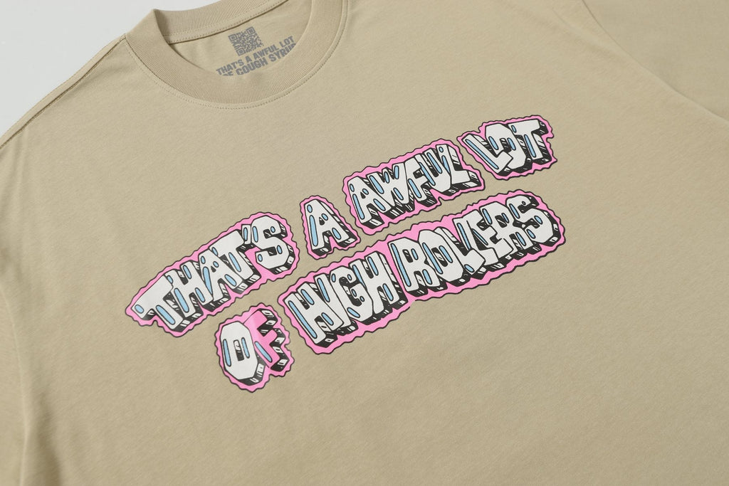 THAT'S A AWFUL LOT OF COUGH SYRUP Khaki Casino Dice Graphic T-Shirt — detail