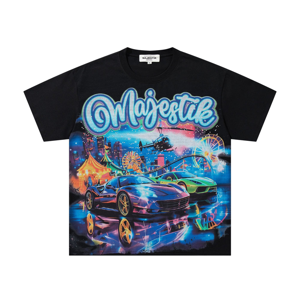 MAJESTIK Car Carnival Graphic T-Shirt — hero