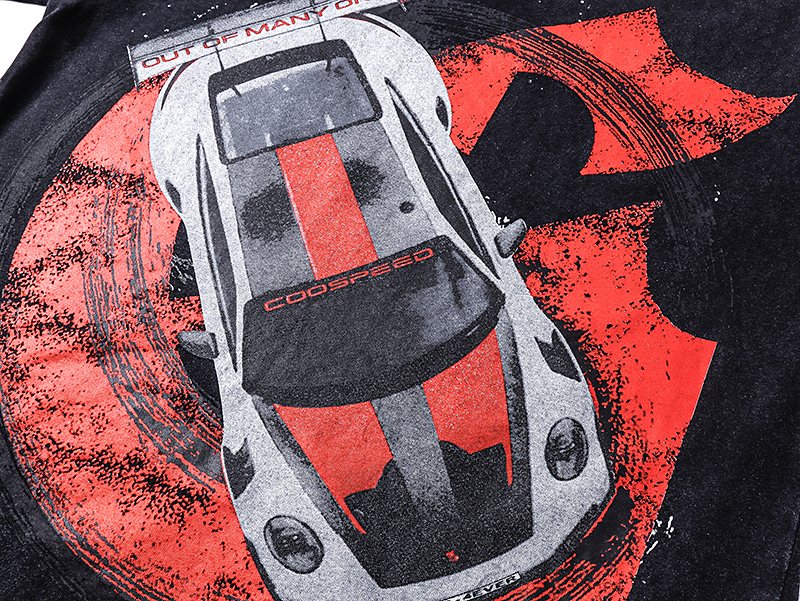 Godspeed Race Car Graphic Short-Sleeve T-Shirt — detail