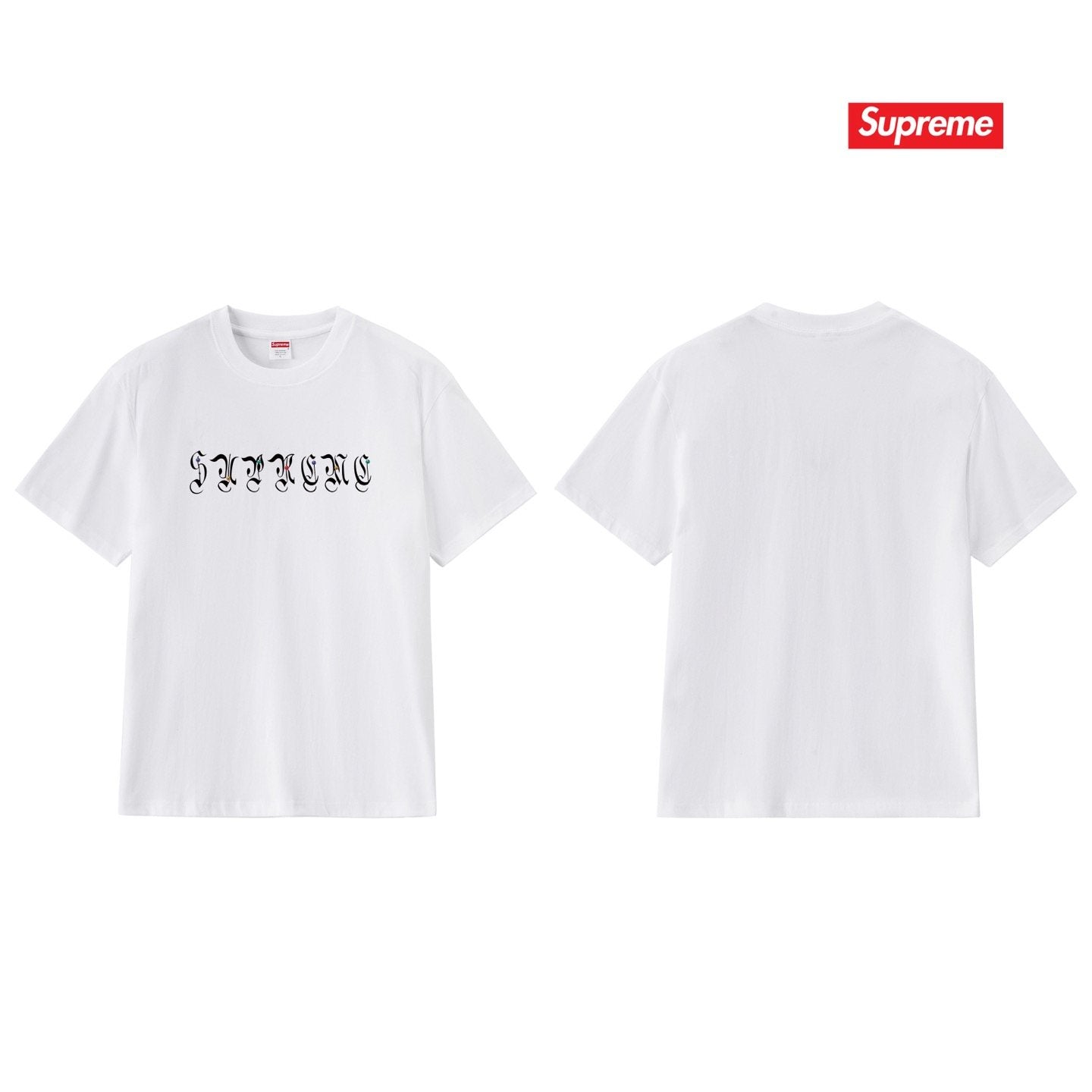 Supreme Gothic Wordmark Short-Sleeve T-Shirt — back