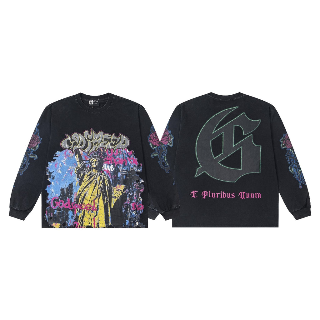 Godspeed E Pluribus Unum Graphic Long-Sleeve T-Shirt — front