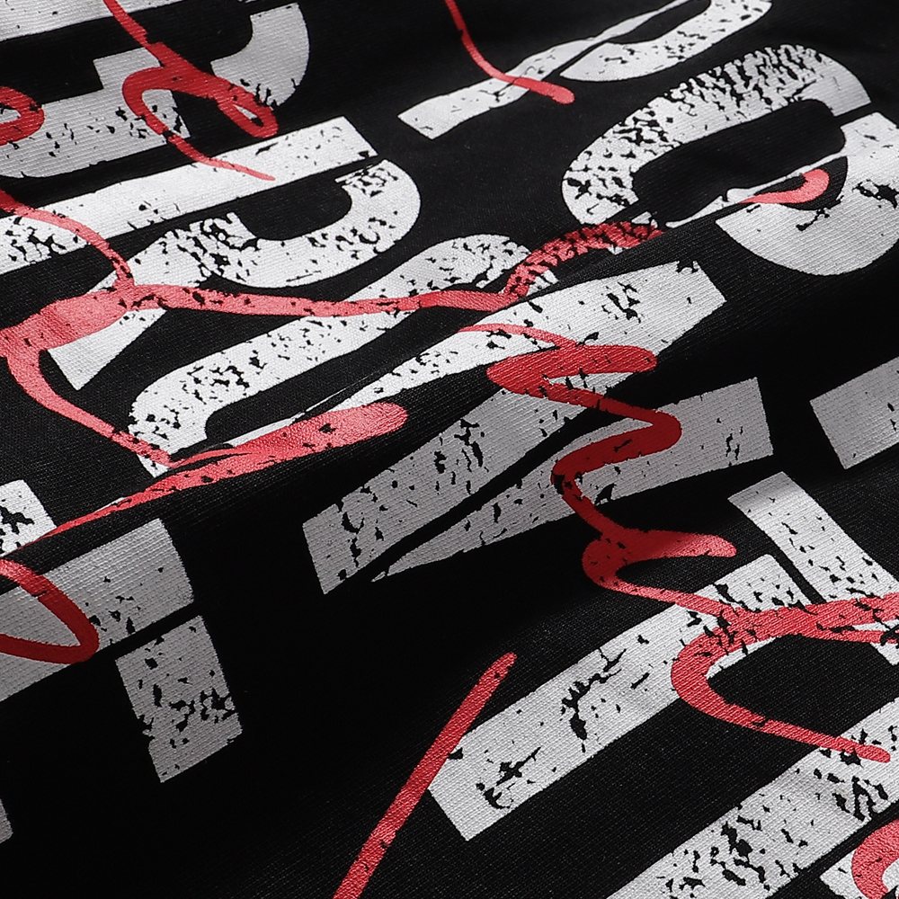 RARE PEACE Mad World Graphic Short-Sleeve T-Shirt — detail