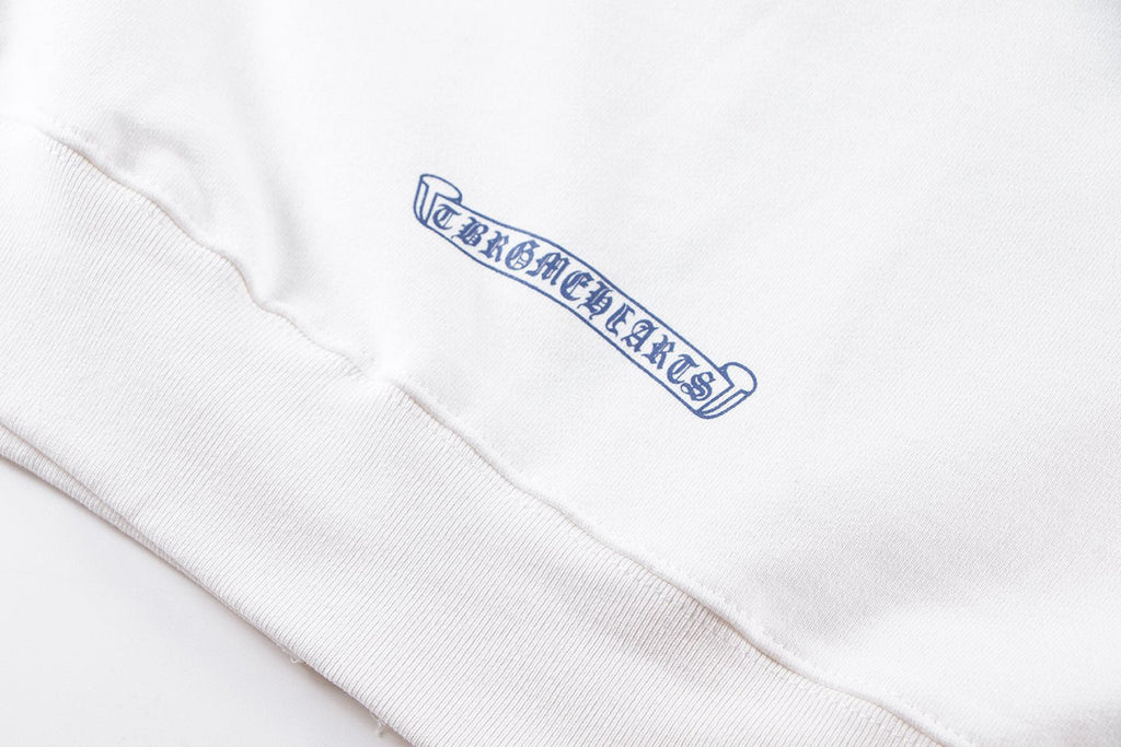 Chrome Hearts Blue Sleeve Graphic Zip Hoodie — detail