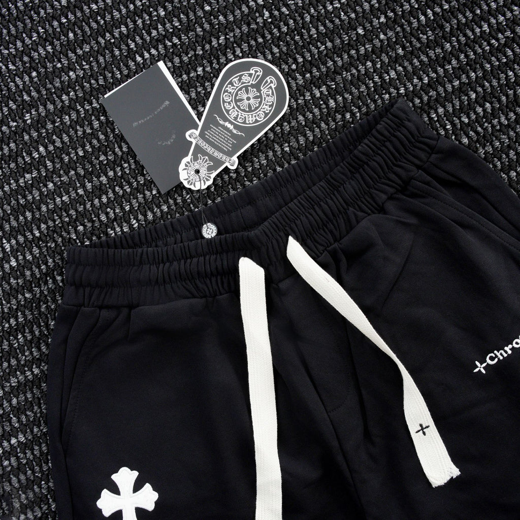 Chrome Hearts Cross Patch Drawstring Shorts — detail