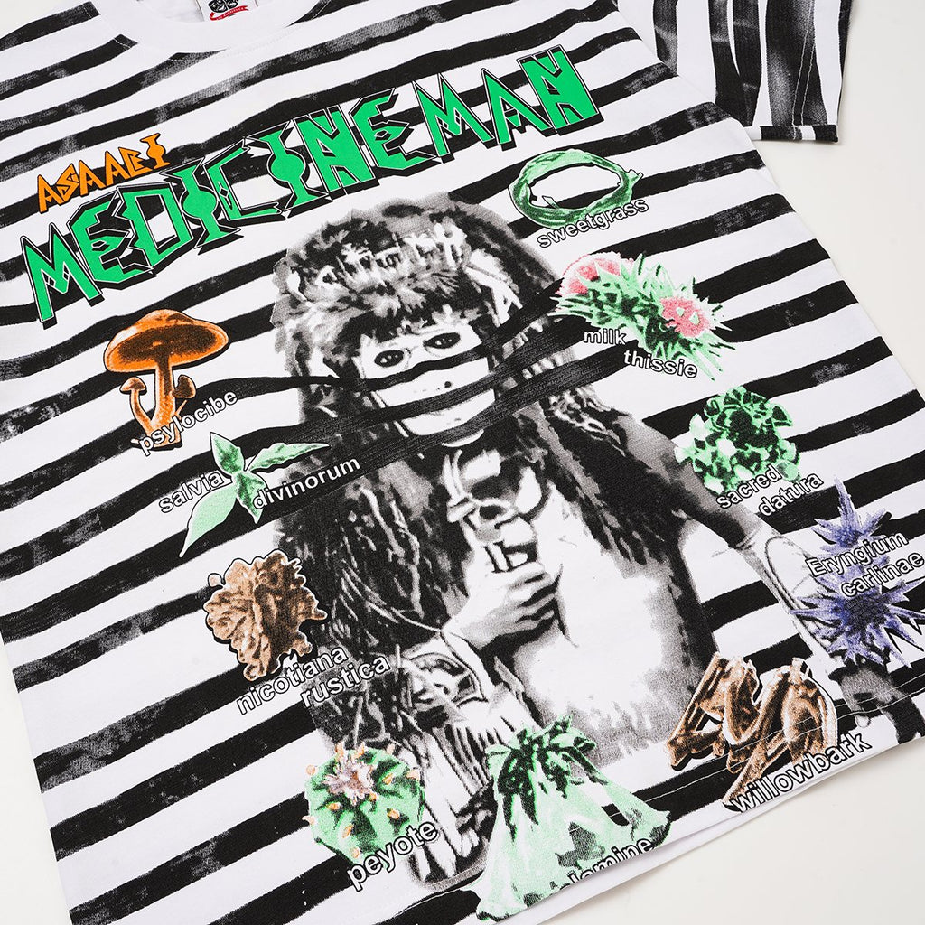 ASAALL Striped Front & Back Graphic T-Shirt — detail