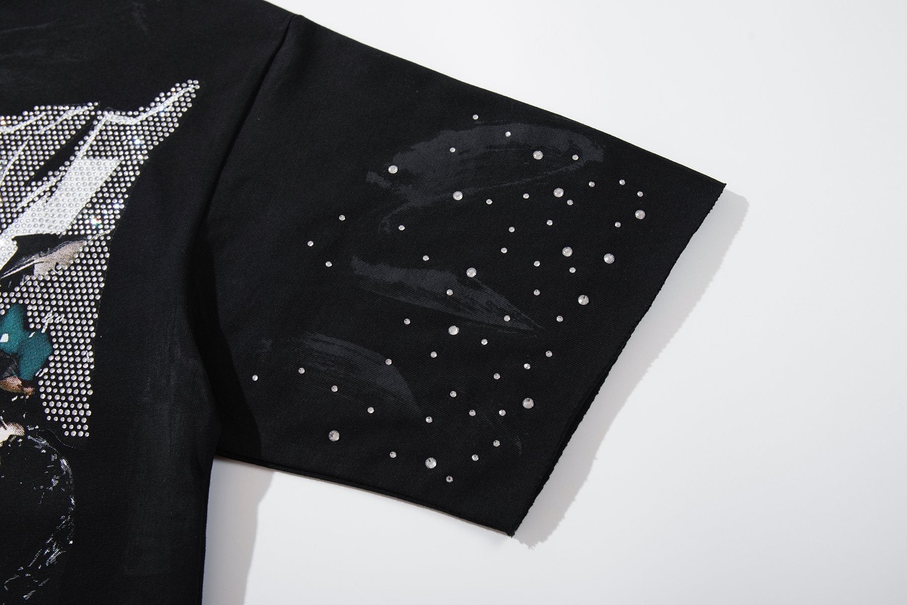 BKYS Revival Rhinestone Portrait Graphic T-Shirt — detail