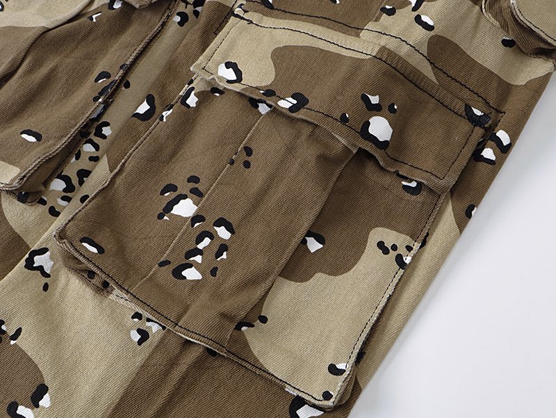 VALABASAS Camo Flared Cargo Pants — detail